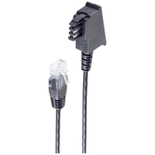 Shiverpeaks Shiverpeaks BASIC-S telefonski priključni kabel TAE-F vtič na vtič RJ45\, usmerjevalni kabel DSL VDSL\, črn\, 10 m Shiverpeaks DSL priključni kabel [1x moški konektor TAE-F - 1x RJ45 vtič 8p, (20411186)
