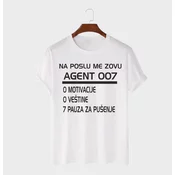 MAFIMI Majica AGENT 007, Bela