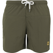 Urban Classics Kratke kopalne hlače Block Swim, zelena