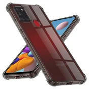 TPU gel maskica Techsuit Shockproof za Samsung Galaxy A21s - smoke black