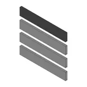 Aluminijasta ograja, profil 80x20mm, zidarska letev, antracit - 990