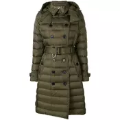 Burberry - quilted double breasted coat - women - Green