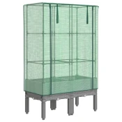 shumee vidaXL Visoka greda s prevleko za rastlinjak videz ratana 80x40x140 cm