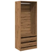 vidaXL vidaXL Garderobna omara artisan hrast 80x50x200 cm inženirski les, (22125067)