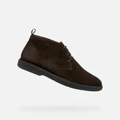 Dark brown mens ankle shoes Geox Spherica EC17 - Mens