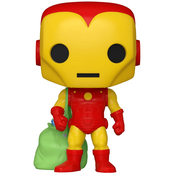 FUNKO Funko pop! Marvel: Holiday - Iron Man With Bag - Collectable Vinil figura - Ideja za darilo - uradno blago - igrače za otroke in odrasle - filmi oboževalci - Modelna številka za zbiratelje i, (20838655)