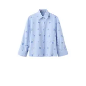 MANGO Bluza Florix  modra / svetlo modra / svetlo zelena / bela