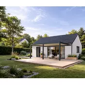 Bioklimatska pergola Ancora — Električni/4 x 6 m/Antracit-bela/Stenska