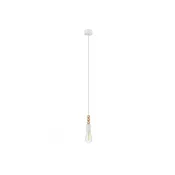 Luster na sajli SIMON 1xE27/60W/230V bela