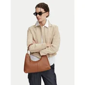 Calvin Klein Ročna torba Slouchy Leather Shoulder Bag LV04F3657G Svetlo rjava