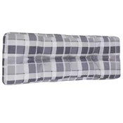 Jastuk za palete sivi karirani 120 x 40 x 12 cm od tkanine