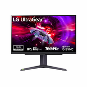 LG 27GR75Q-B UltraGear Gaming monitor, 27, IPS, QHD 2560x1440@165Hz, 16:9, 1ms, Crni