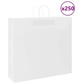 Papirnate vrečke 250 kosov z ročaji bela 54x15x49 cm - vidaXL - Bela - 28.1 - 54 x 15 x 49 cm - 2025-vidaXL