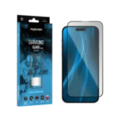 shumee MyScreen DIAMOND GLASS LITE edge FULL GLUE zaščitno steklo črn Apple iPhone 14 Pro Max 6.7