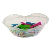 Clanax Plastični žebljički za oblačila (30 kosov) v plastični košarici