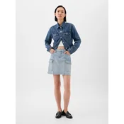 GAP Denim Cargo Mini Skirt - Womens