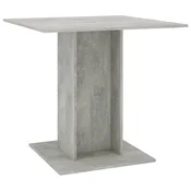 Vidaxl Jedilna miza betonsko siva 80x80x75 cm iverna plošča