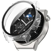 GS Ovitek 2 v 1 + kaljeno steklo za Huawei Watch GT 3 Pro 46 mm, prozoren