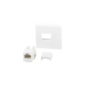 Lanberg Conector Keystone Lanberg RJ45 Cat.6a UTP Parid 45x45 Blanco, (20754629)