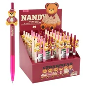 JUNIOR Nandy Bear gel pisalo 0,5 mm medvedek - modro polnilo (mešanica/cena 1 kos)