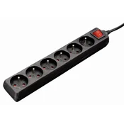 HAMA HAMA standardni 6-pinski podaljšek, 1,5 m črne barve P2223746, (5000266694)