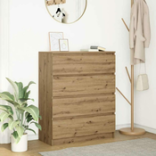 Komoda boja hrasta artisan 80x35x99 cm konstruirano drvo