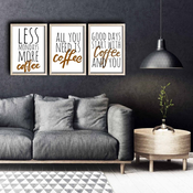 WALLXPERT Dekorativna uramljena MDF slika (3 komada) 3PKCT 020