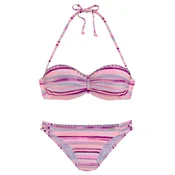 VENICE BEACH Športne bikini  siva / jajčevec / roza / svetlo roza