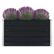 Povišena vrtna gredica 100x100x45 cm pocincani celik antracit