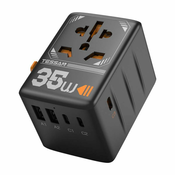 Tessan WTA02 putni adapter, 2x USB-A, 2x USB-C, 35 W