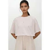 Trend Alacati Stili Ženska majica Alc-X11964, Okrugli izrez, Siva