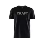Craft Moška športna majica s kratkimi rokavi iz mešanice bombaža core black