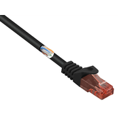 Renkforce Renkforce RF-5047496 RJ45 omrežni kabel\, Patch kabel CAT 6 U/UTP 2.00 m črna z zaščitnim zapornim zatičem\, brez halogena 1 kos, (20460103)
