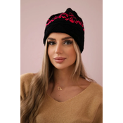 marka niezdefiniowana Womens cap Kira K374 black+pink