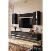 Hanah Home TV komoda Ilay, antracit / srebrna