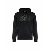 JACK & JONES Muški duks JJECORP LOGO SWEAT HOOD NOOS crni