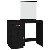 Vidaxl Toaletna mizica 95x50x134 cm trdna borovina