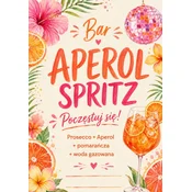 Plakat 30x40 cm Bar Aperol Spritz dekoracija za poroko in zabavo