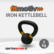 Fitmotiv Iron Kettlebell 2 kg – kettlebell utež iz litega železa