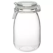 KORKEN Tegla s poklopcem, bistro staklo, 1.8 l