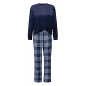 Hunkemöller Pižama mornarska/progasto modra/off-bela