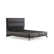 Hanah Home Ram za krevet Rise, 140x122x200 cm, Tamnosivi