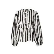 PIECES Bluza PCJOLLY črna/bela