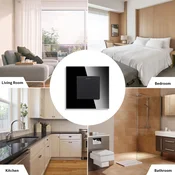 ELEKTRO SMART DESIGN LINE mehanicki modul za izmjenicni prekidac s fluorescentnom indikacijom, crni DL-86-1G2W-BK