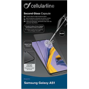 Zaščitno steklo CELLULARLINE za Galaxy A51, črno