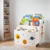 Songmics Polica za organizacijo igrač 295x625x70 cm bela
