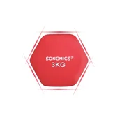 Songmics Set ročk, 2 x 3 kg, 20x9x8,5 cm, rdeča