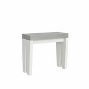 Ityhome Ityhome 90 x 77 konzolna miza bela/siva, (20847909)