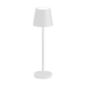LCD Namizna svetilka LED 5098, akumulatorska baterija, IP54, možnost - Sodobni - bela - Kovina