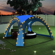 Den Vrtni šotor z LED lučmi in 4 stranicami 3,6x3,6x2,3 m moder
